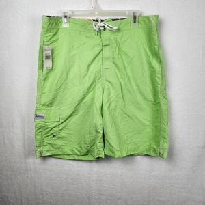 Polo Ralph Lauren Board Shorts Mens L Lime Green Distressed Wash Swim Trunks
